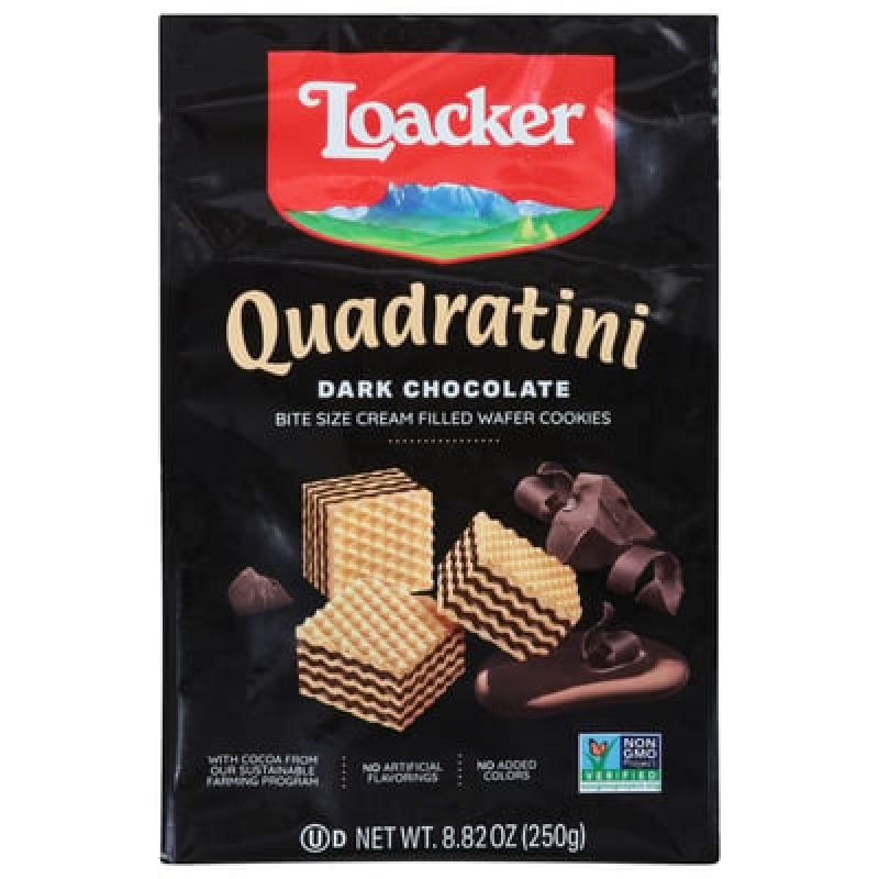 Bite Size Wafers Quadratini Dark Chocolate 250g